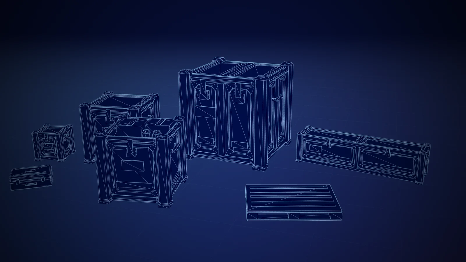 Wireframes of every prop